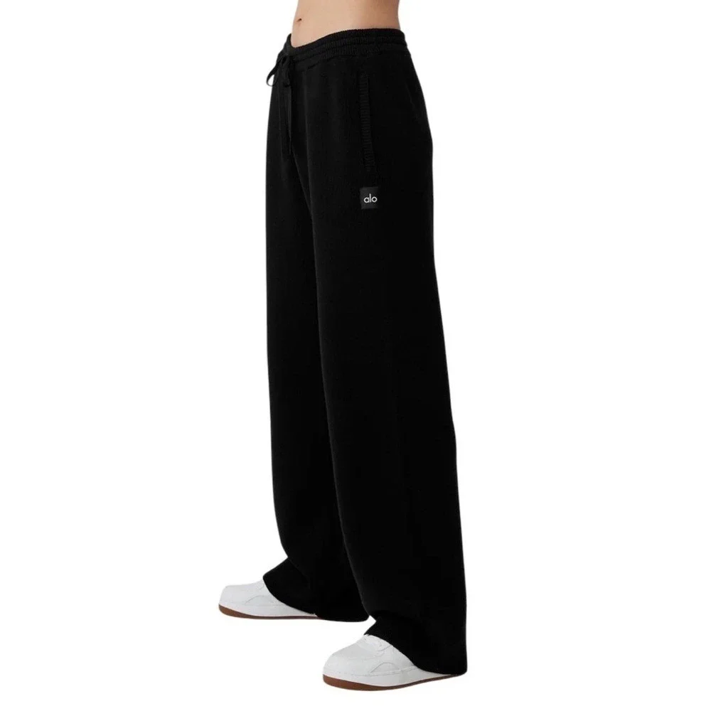 Alo Yoga Scholar Straight Leg Sweatpant Black L